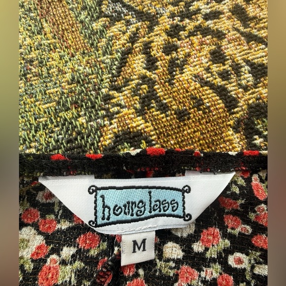 Vintage Y2K Red Floral Halter Neck Midi Dress Ruffle Hem Medium Fairy Whimsygoth - Picture 7 of 8